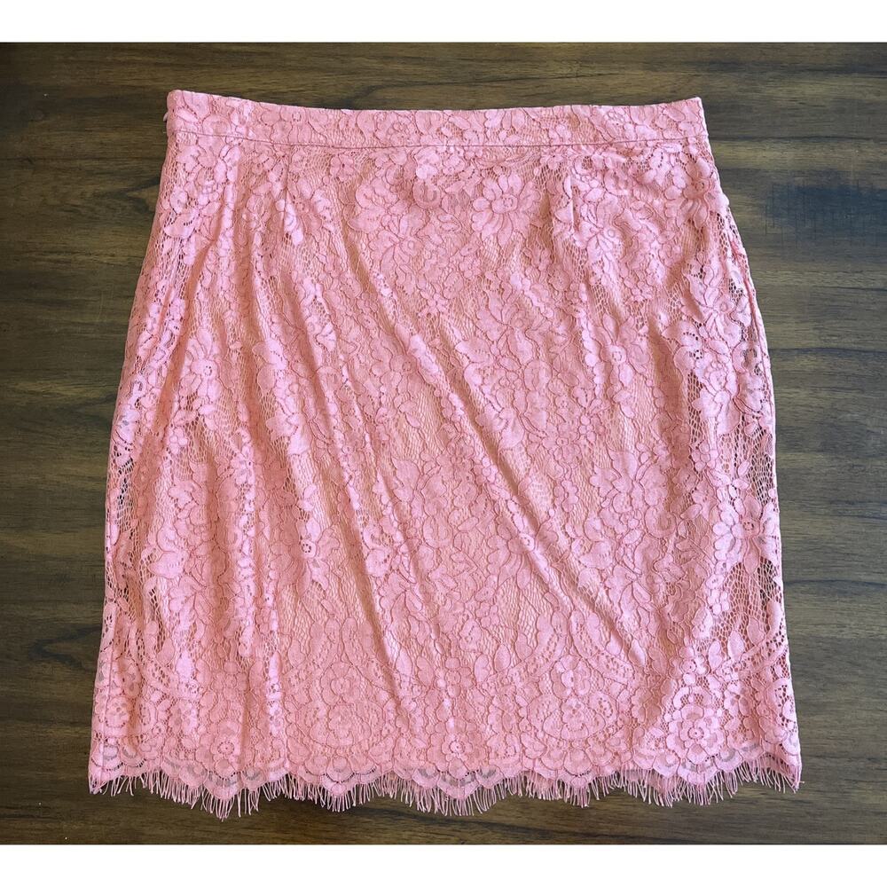 NWT Simply Styled Lace Pencil Skirt Sz XL In Faded Rose Cottagecore Boho Whimsy